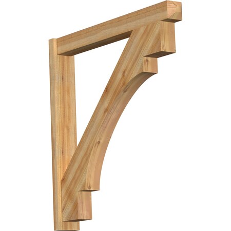 Ekena Millwork Merced Craftsman Rough Sawn Outlooker, Western Red Cedar, 6"W x 46"D x 46"H OUT06X46X46MRC04RWR